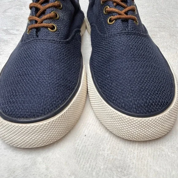 Polo Ralph Lauren Mens 10D Forestmont II Lace Up Sneakers‎ Shoes Navy Blue - Picture 7 of 10